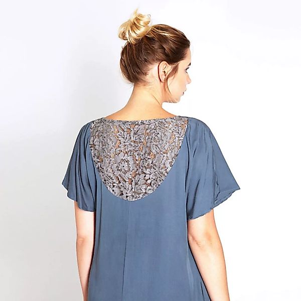 Kleid "Lace" Aus Tencel Mit Spitze Im Rücken günstig online kaufen