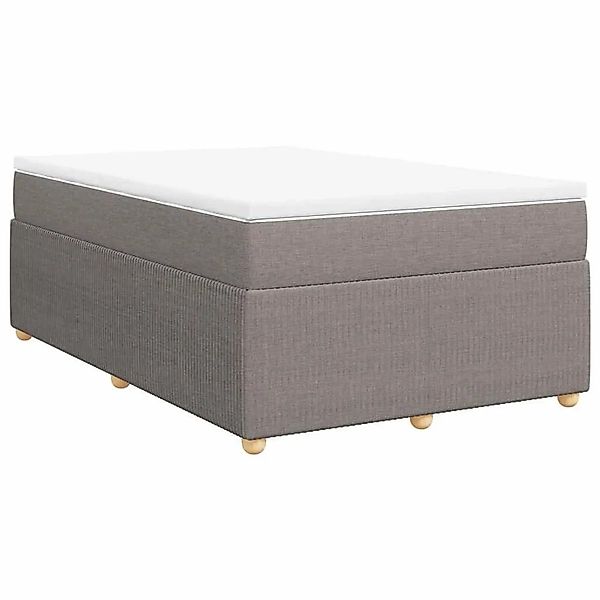 vidaXL Boxspringbett mit Matratze Taupe 120x200 cm Stoff 3285564 günstig online kaufen