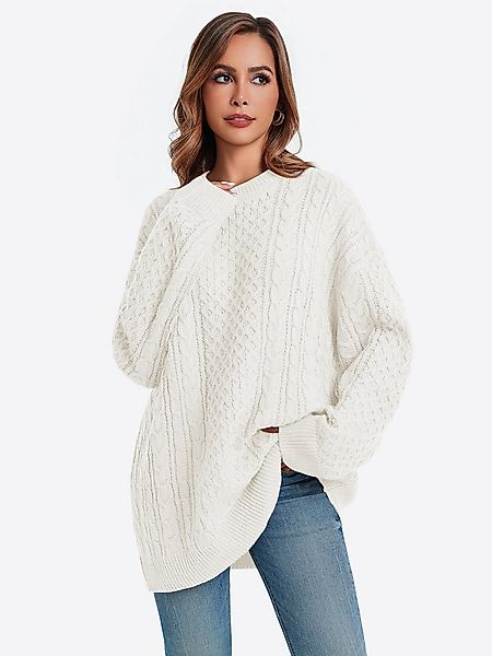 Imily Bela Sweater Damen Oversize-pullover mit aus Rippstrick (Packung, 1-t günstig online kaufen