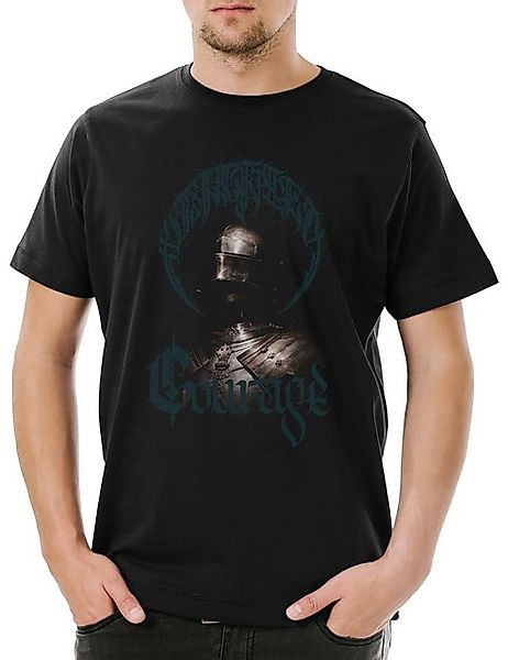 Urban Backwoods Print-Shirt Courage Knight Herren T-Shirt Mut Tugenden Ritt günstig online kaufen