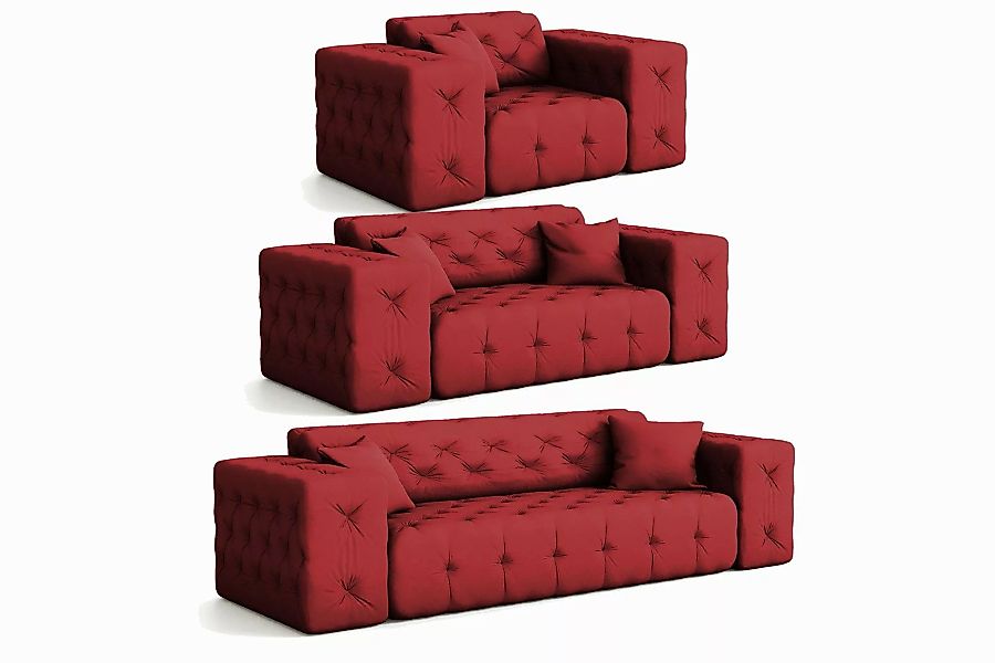 Fun Möbel Polstergarnitur Sofaset Designersofa CHANTAL günstig online kaufen