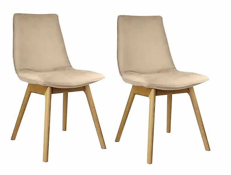 andas Esszimmerstuhl "Ramon", (Set), 2 St., Microfaser, mit Massivholzbeine günstig online kaufen