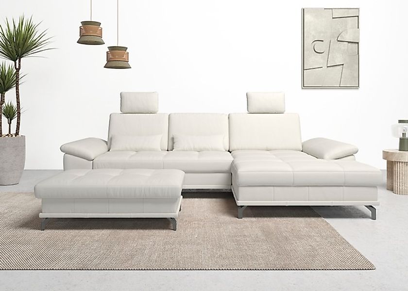 PLACES OF STYLE Ecksofa »Costello L-Form, B: 301 cm mit Sitztiefen-, Armtei günstig online kaufen