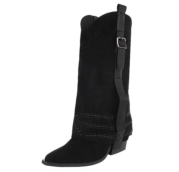 Ital-Design Elegante Damen-Stiefel mit Absatz und hochwertiger Verarbeitung günstig online kaufen