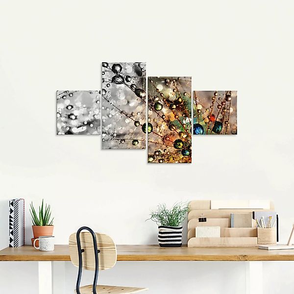 Artland Glasbild "Farbenfrohe Natur", Blumen, (4 St.) günstig online kaufen