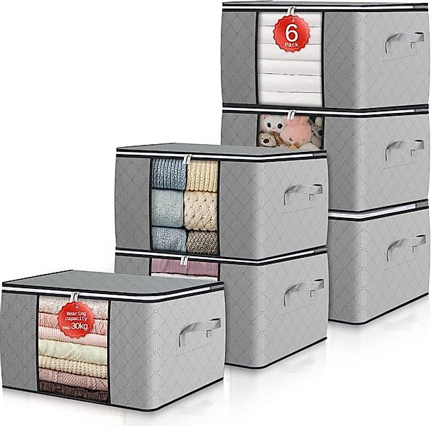 LuxusKollektion Aufbewahrungsbox 6er Set 90L Faltbare günstig online kaufen