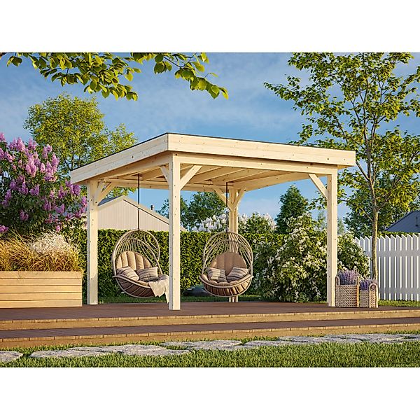 Palmako Pavillon Lenna 300 x 300 cm Lackiert Weiß FSC® günstig online kaufen