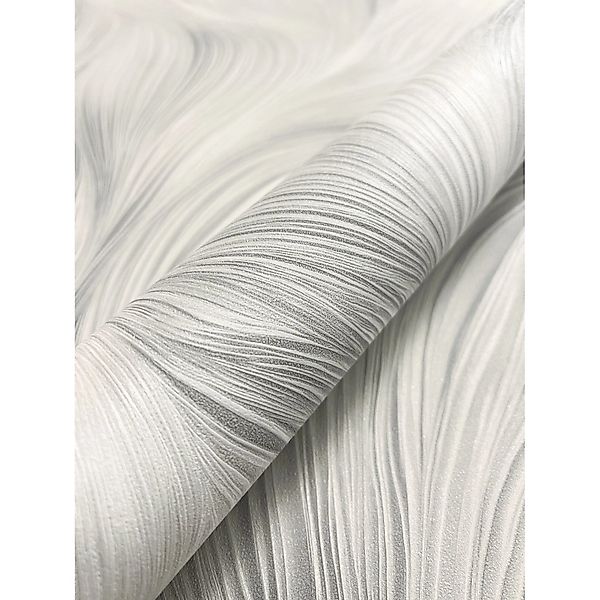 Newroom Vliestapete Kady Hellgrau Linien Modern Strukturiert FSC® günstig online kaufen