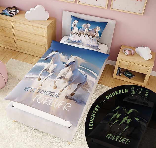 Carpe Sonno Kinderbettwäsche 135x200 Leuchtende Bettwäsche günstig online kaufen