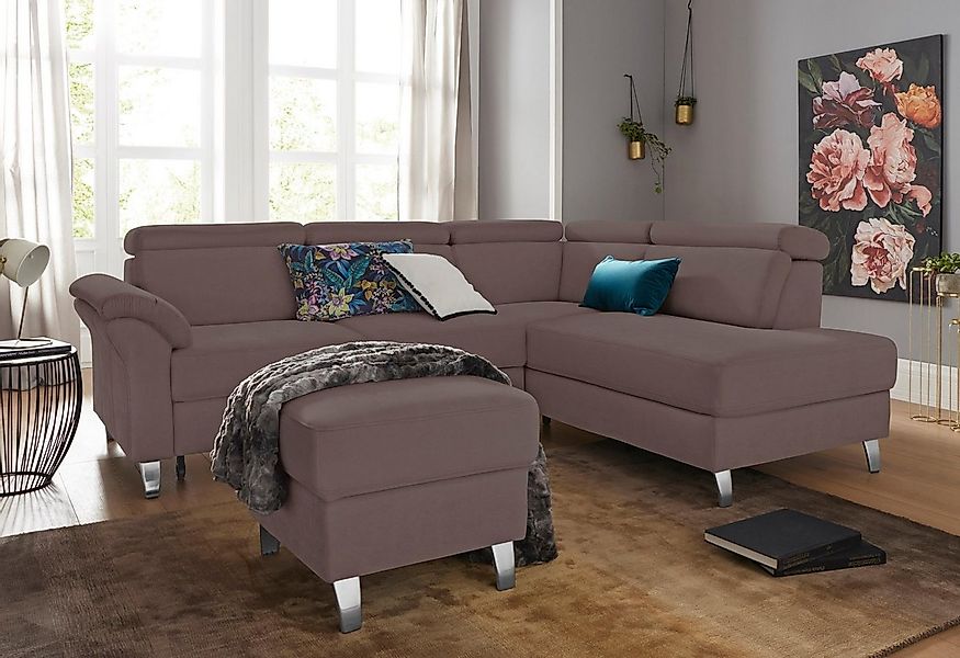 sit&more Ecksofa Arngast L-Form, inklusive Kopfteilverstellung und Federker günstig online kaufen