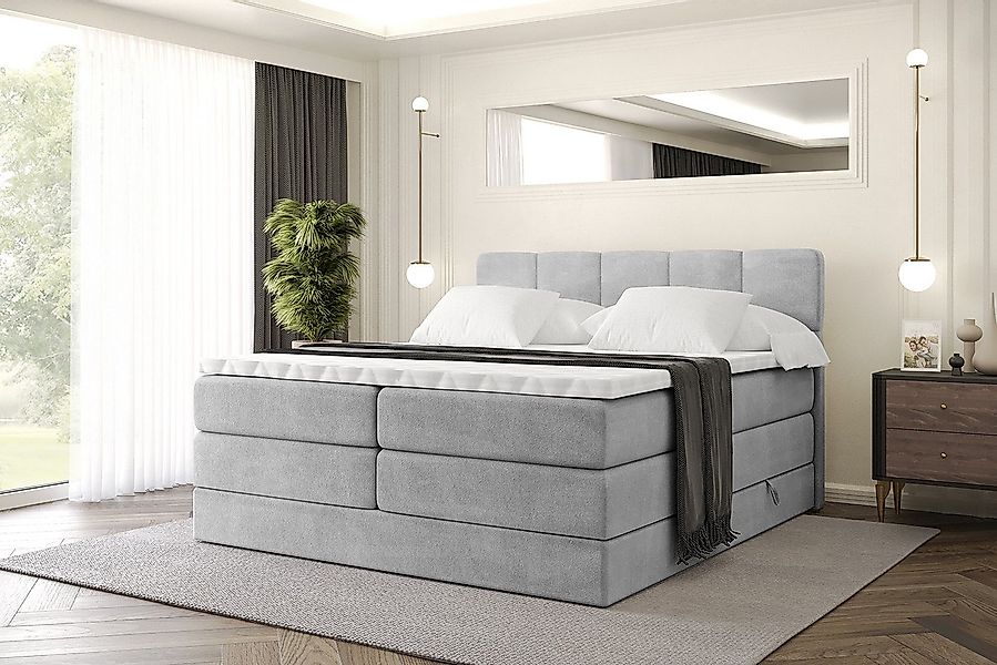 ALTDECOR Boxspringbett LIRO KING (Multipocket-Matratze H4, H3 Matratze Bone günstig online kaufen