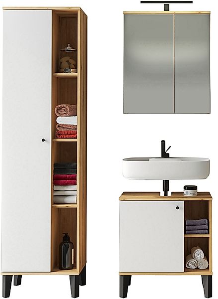INOSIGN Badmöbel-Set »OSLO, Bad im skandinavischen Design, 5-teiliges Badez günstig online kaufen
