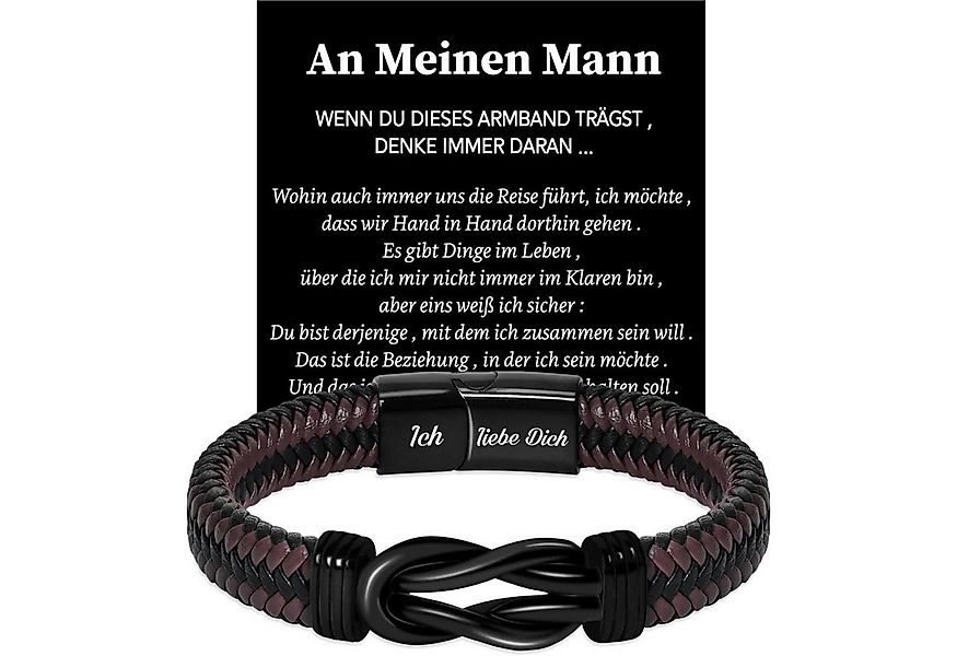 LuxusKollektion Badaccessoire-Set Armband Lederarmband Ich liebe dich Gesch günstig online kaufen
