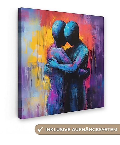 OneMillionCanvasses® Leinwandbild Umarmung - Körper - Lila, Fotodruck (1 St günstig online kaufen