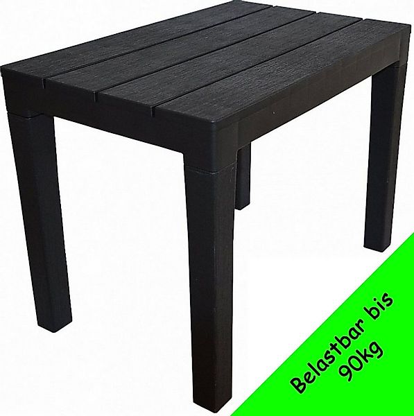 Progarden Gartentisch Beistelltisch Bank Kunststoff 60x40cm bis 90 Kg Anthr günstig online kaufen
