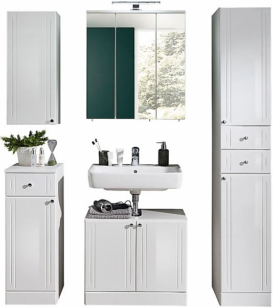 Saphir Badmöbel-Set "Quickset 955 5-teilig, Waschbeckenunterschrank und LED günstig online kaufen