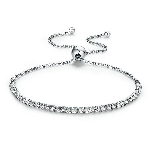 PANDACHARMS Tennisarmband 925er Sterling Silber mit Zirkonia Steinen, Länge günstig online kaufen