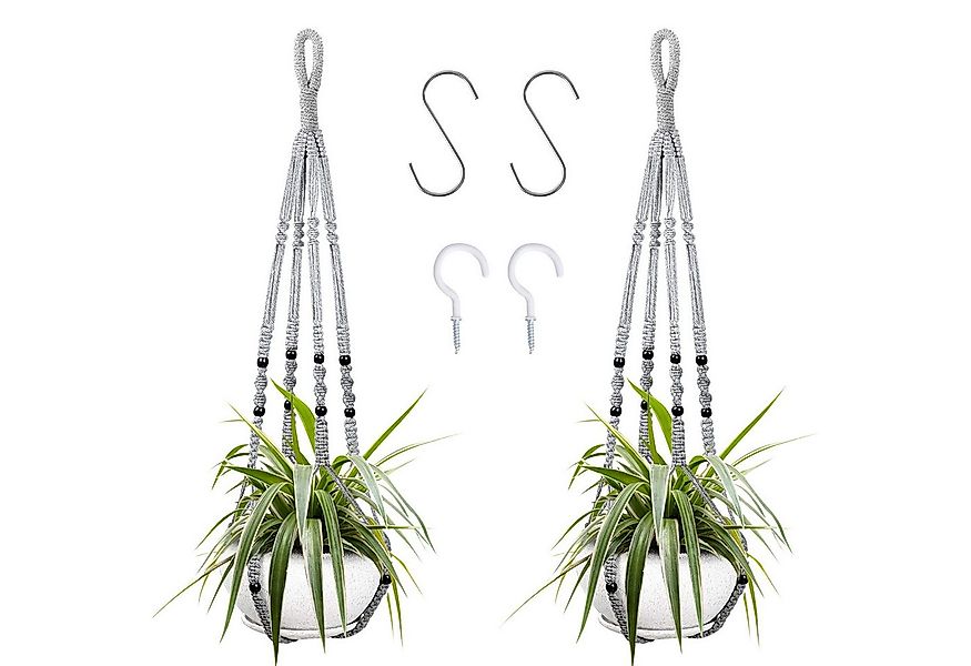 BlingBin Blumenampel 2 Stück Makramee Pflanzenaufhänge Blumenampel Boho Dek günstig online kaufen