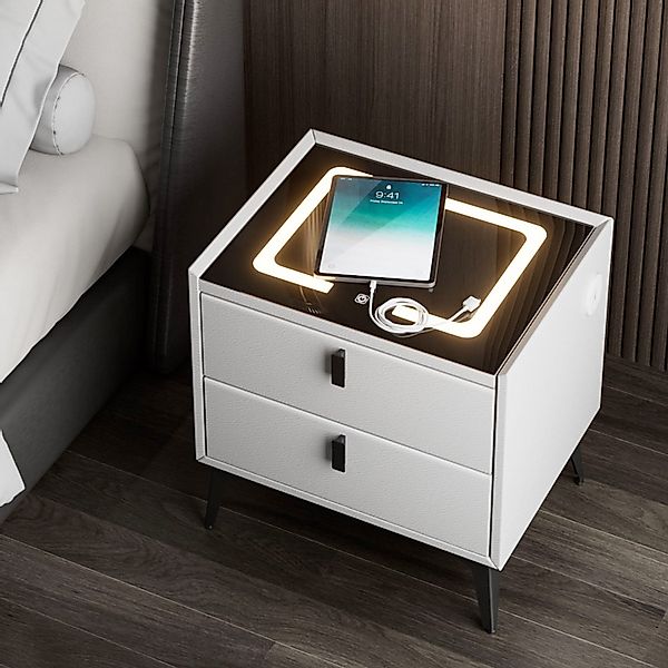 oyajia Nachttisch LED Nachttisch mit Wireless günstig online kaufen