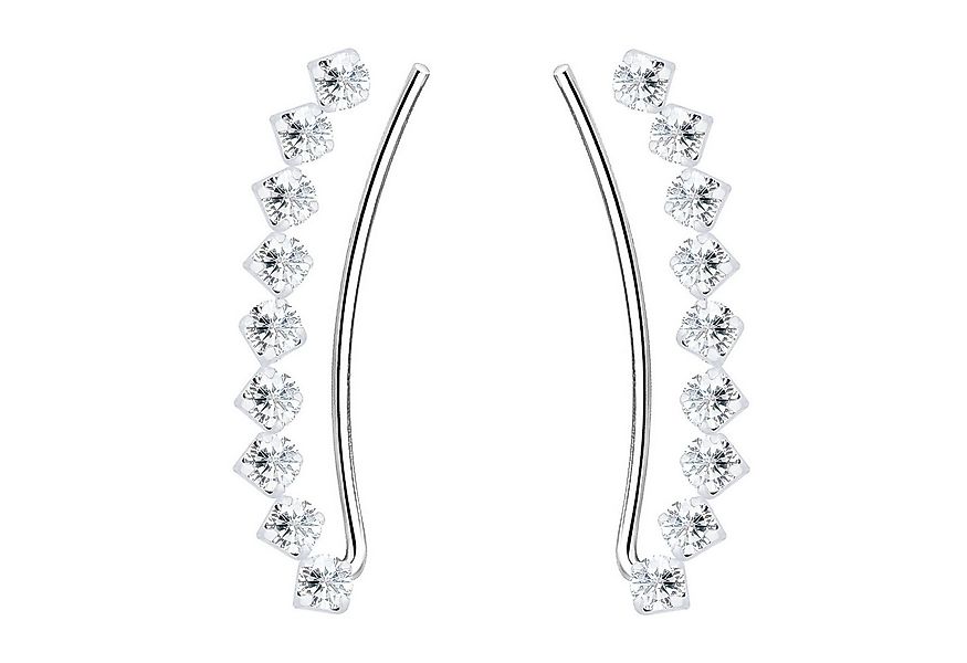LÖB Ohrklemme 925 Silber Ohrringe Zirkonia Stein Ohrklemme Ohrmanschette Bo günstig online kaufen