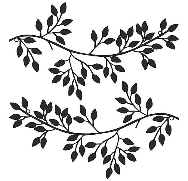 Coonoor Wanddekoobjekt 2 Stück Metall Baum Blatt Wanddekoration, Blatt Wand günstig online kaufen