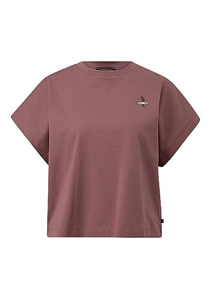 QS Kurzarmshirt T-Shirt Lässiges Baumwollshirt mit kleiner Stickerei günstig online kaufen