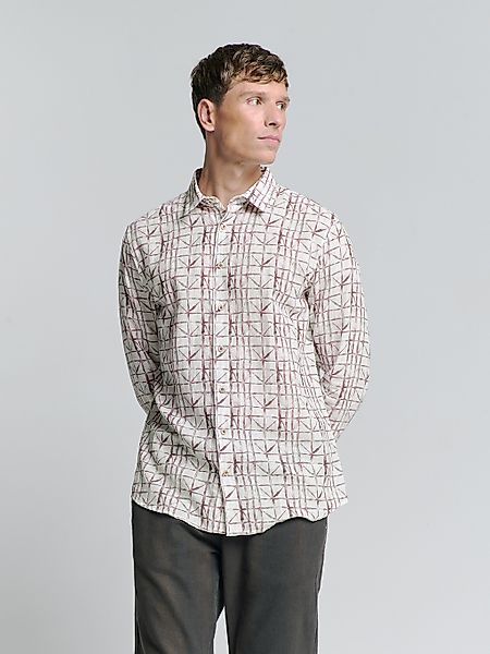 NO EXCESS Langarmhemd "No Excess Bedrucktes Hemd" günstig online kaufen