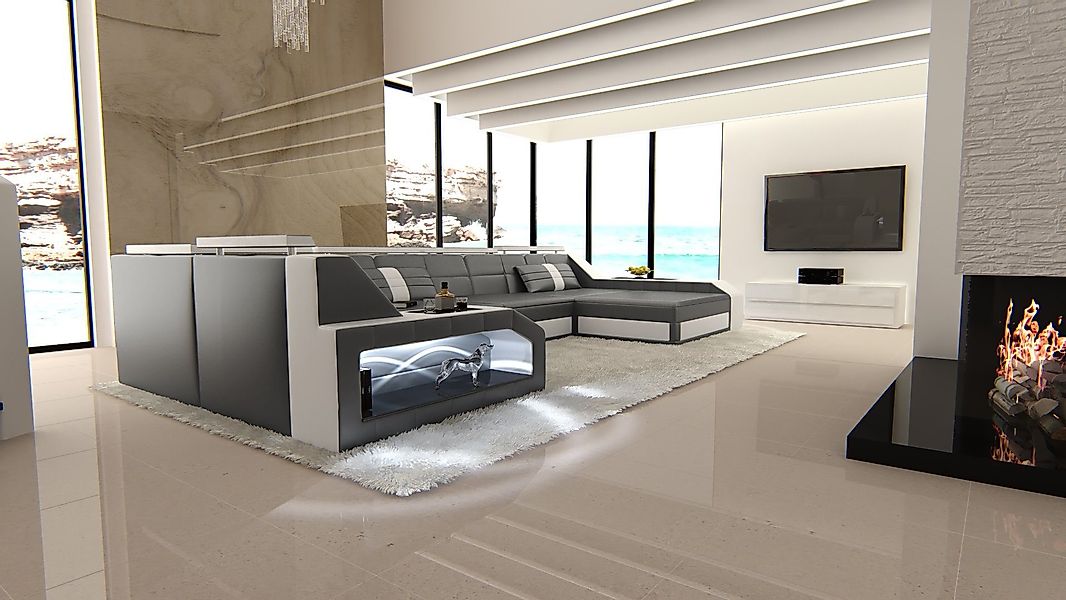 Sofa Dreams Wohnlandschaft Sofa Leder Ledercouch günstig online kaufen