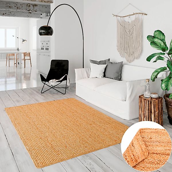 OTTO home Teppich "Bjarka" rechteckig 10 mm Höhe meliert, 100% Jute, handge günstig online kaufen