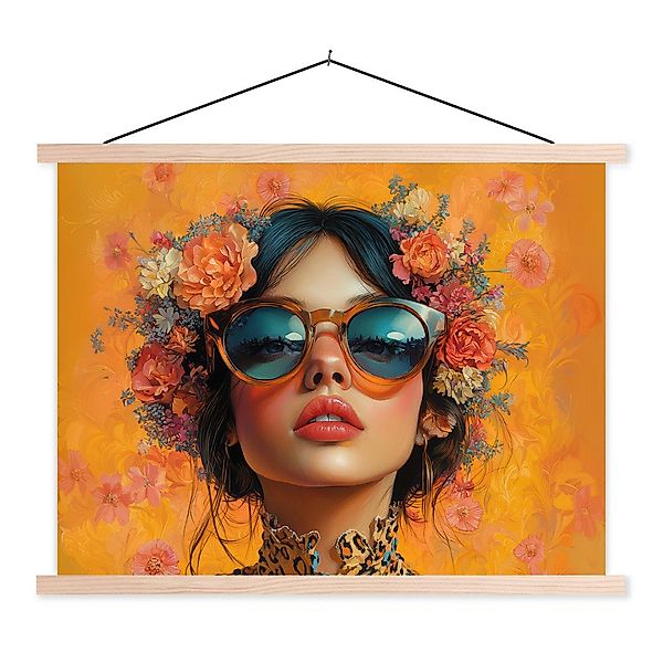 MuchoWow Poster Frau - Blumen - günstig online kaufen