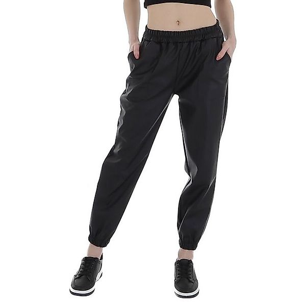 Ital-Design Lederimitathose Damen Freizeit (80182715) Stretch Jogginghose i günstig online kaufen