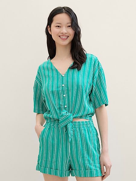 TOM TAILOR Denim Kurzarmbluse Cropped Bluse günstig online kaufen