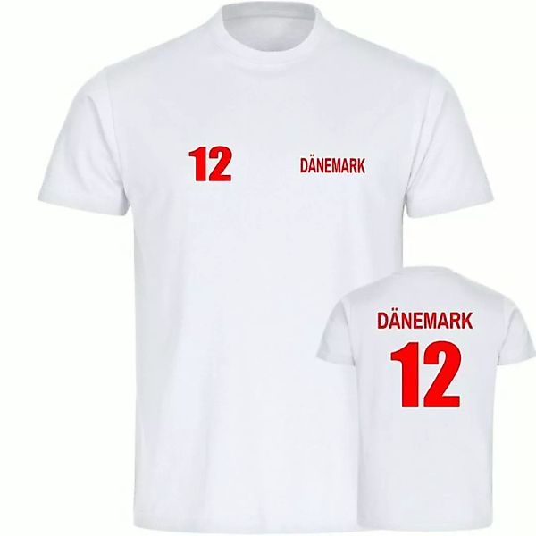 multifanshop T-Shirt Herren Dänemark - Trikot 12 - Männer günstig online kaufen