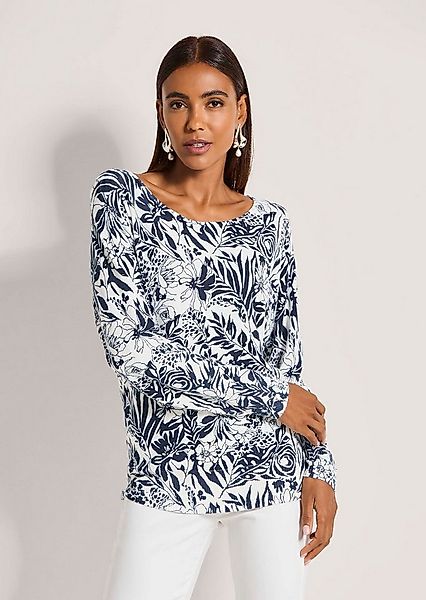 MADELEINE Strickpullover Viskoseshirt mit floralem Muster Sommerpullover mi günstig online kaufen