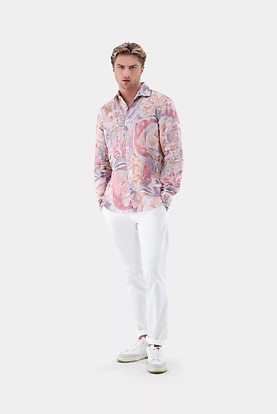 Leinenhemd mit Paisley-Druck Tailor Fit günstig online kaufen