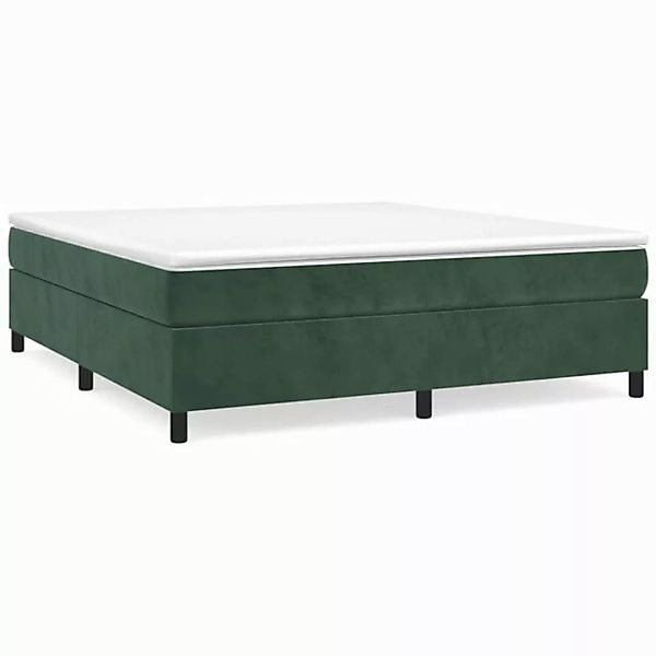 furnicato Bett Bettgestell ohne Matratze Dunkelgrün 200x200 cm Samt (1-tlg) günstig online kaufen