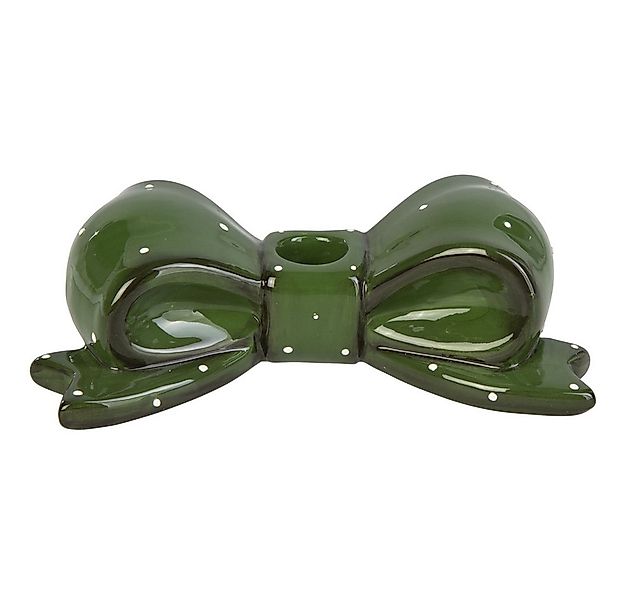 MICA Teelichthalter Kerzenhalter Schleife - grün - ca. 17,2 x 8,5 x 5,3 cm günstig online kaufen