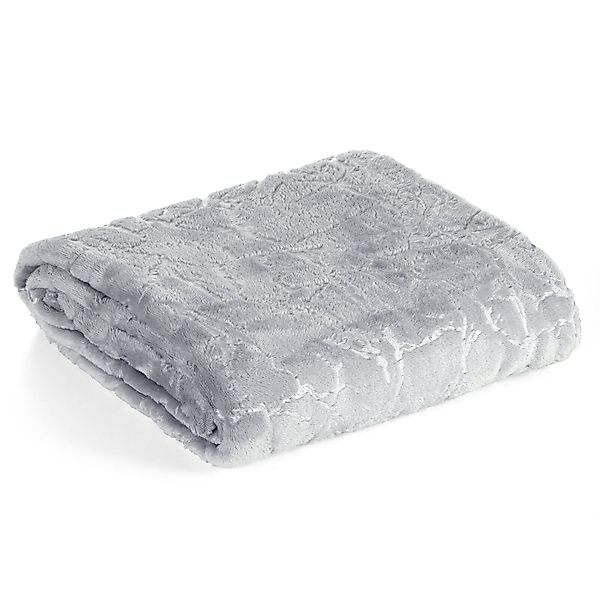 Wohndecke MARMOR, Eurofirany, 150x200 goldenes Marmor-Muster, silber, creme günstig online kaufen