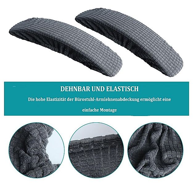 Coonoor Sesselschoner Elastische Armlehnenbezüge für Bürostühle, weiche Stu günstig online kaufen
