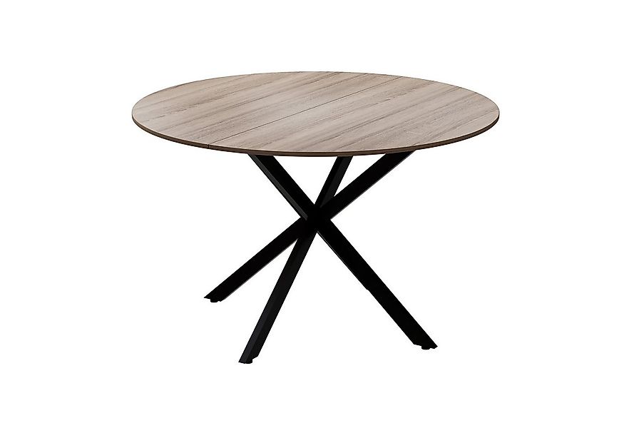 TWSOUL Esstisch Runder Hölzerner Küchentisch Retro Industrieller Esszimmert günstig online kaufen