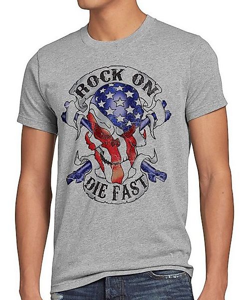 style3 T-Shirt USA Rocker Skull Totenkopf Flagge biker stars stripes amerik günstig online kaufen