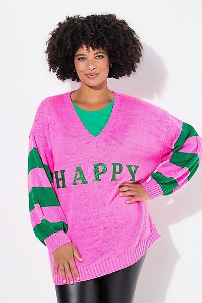Angel of Style Strickpullover Pullover oversized HAPPY Ringel-Ärmel günstig online kaufen