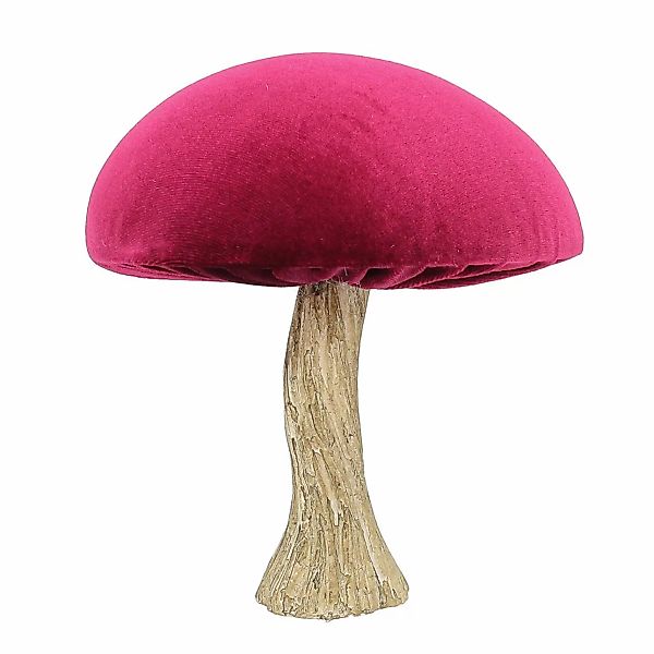 Dekofigur Velvet Mushroom 17 cm ruby, 16x17 cm günstig online kaufen