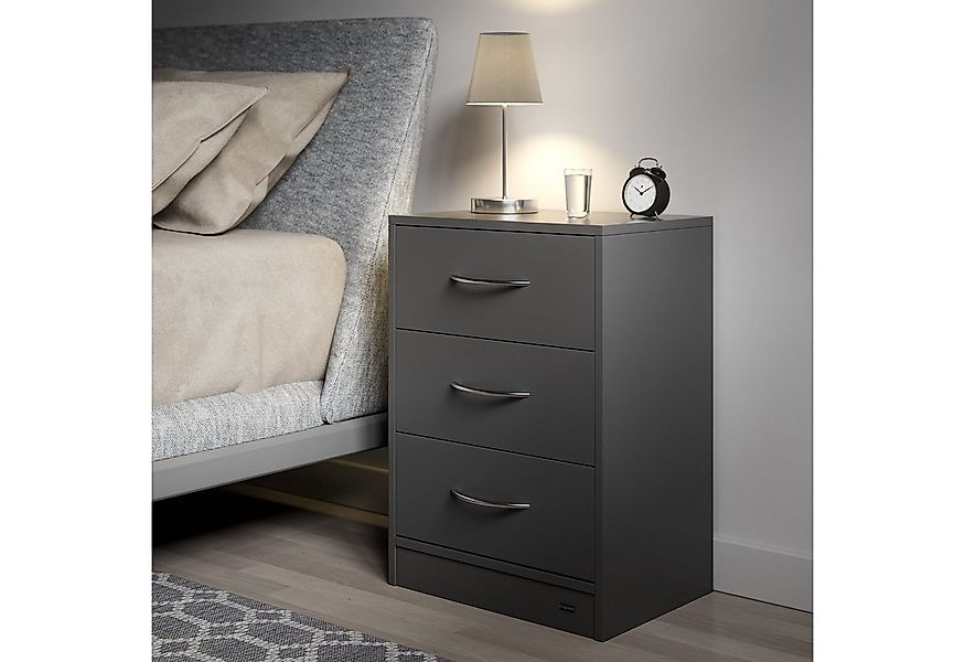 Casaria Nachttisch Eloise (1-St), mit LED 3 Schubladen Kabelführung Wandbef günstig online kaufen