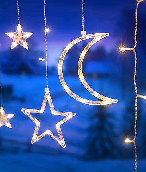 BONETTI LED-Lichtervorhang LED Sternenvorhang Lichterkette, 93-flammig, günstig online kaufen