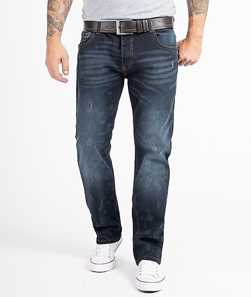 Rock Creek Regular-fit-Jeans Herren Jeans Stonewashed günstig online kaufen