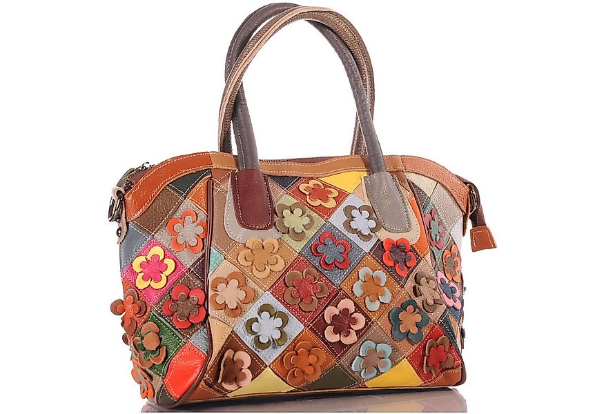 KMISSO Henkeltasche Damen Leder Patchwork Umhänge Henkel Schulter Tasche 30 günstig online kaufen