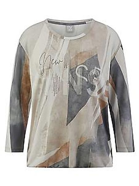 Rundhals-Shirt 3/4-Arm Rabe beige günstig online kaufen