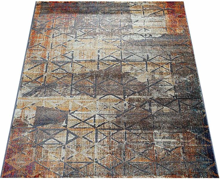 Paco Home Teppich "Jazz 705" rechteckig 14 mm Höhe Kurzflor, modernes geome günstig online kaufen