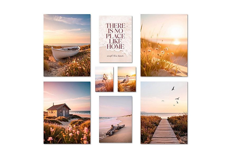 ARTFAVES Bilder-Collage Poster Set - Vintage Sea Summer - Deko Wandbilder s günstig online kaufen